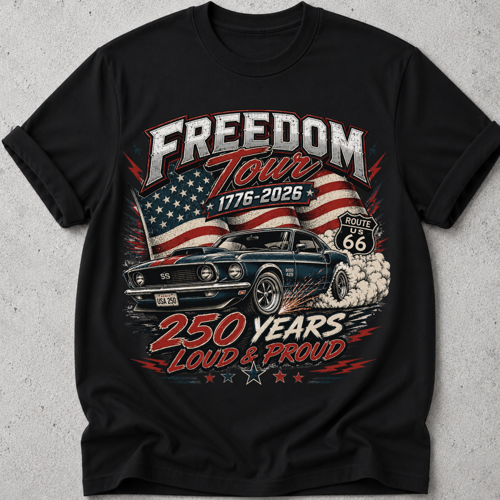 Muscle Car USA 1776  T-Shirt
