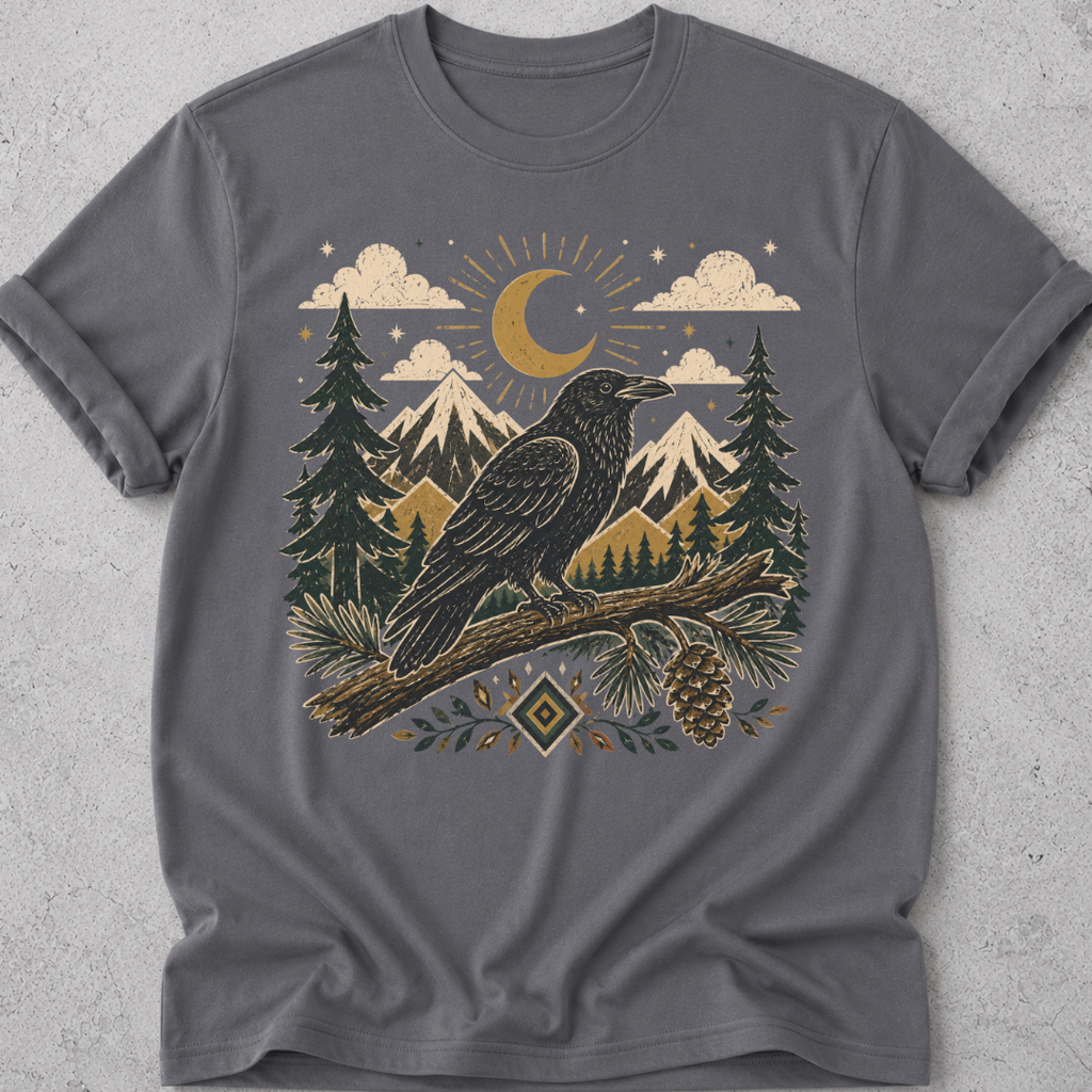 Folk Art Raven T-shirt