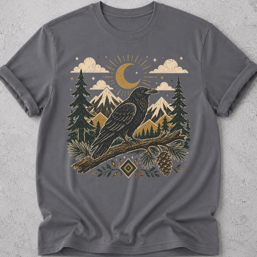 Folk Art Raven T-shirt