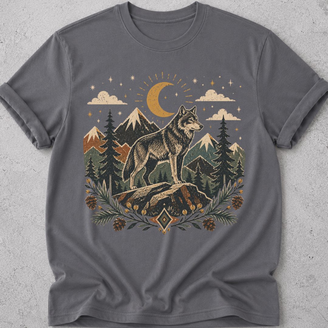 Folk Art Wolf T-shirt