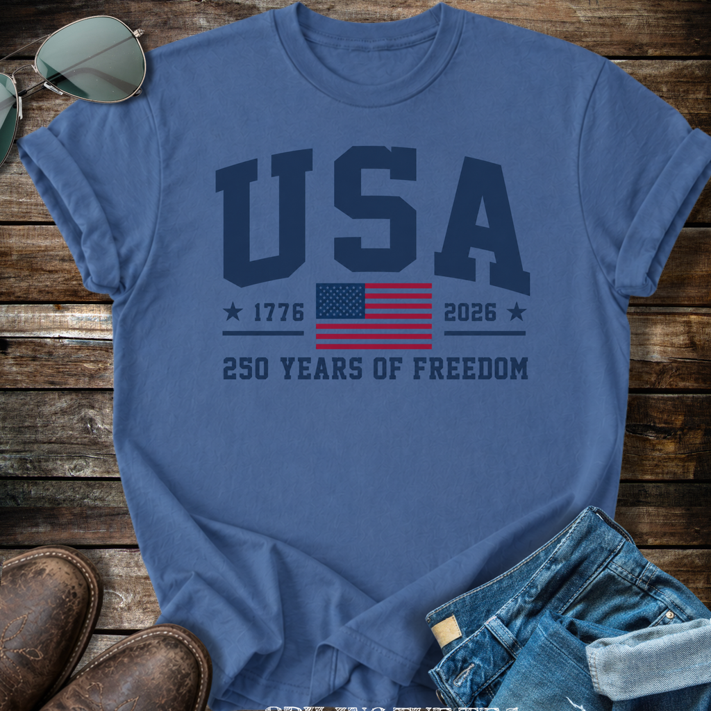 USA 250 Collegiate   T-Shirt