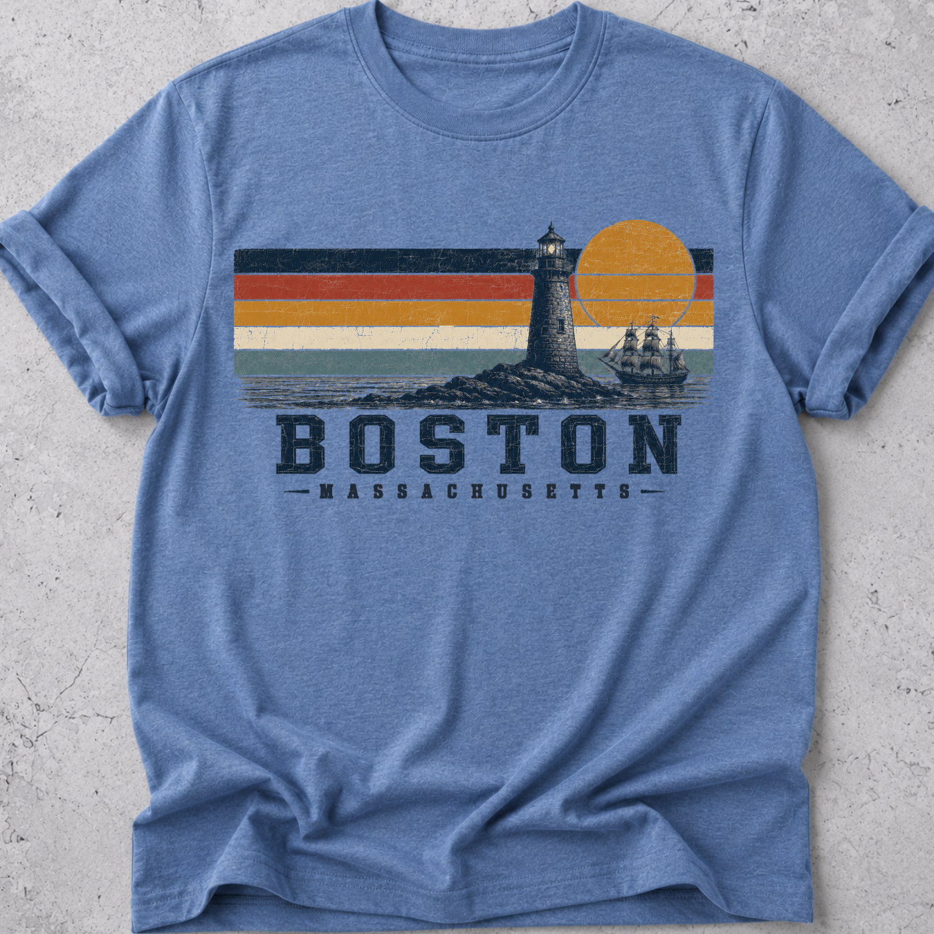 Boston Retro Sun T-Shirt