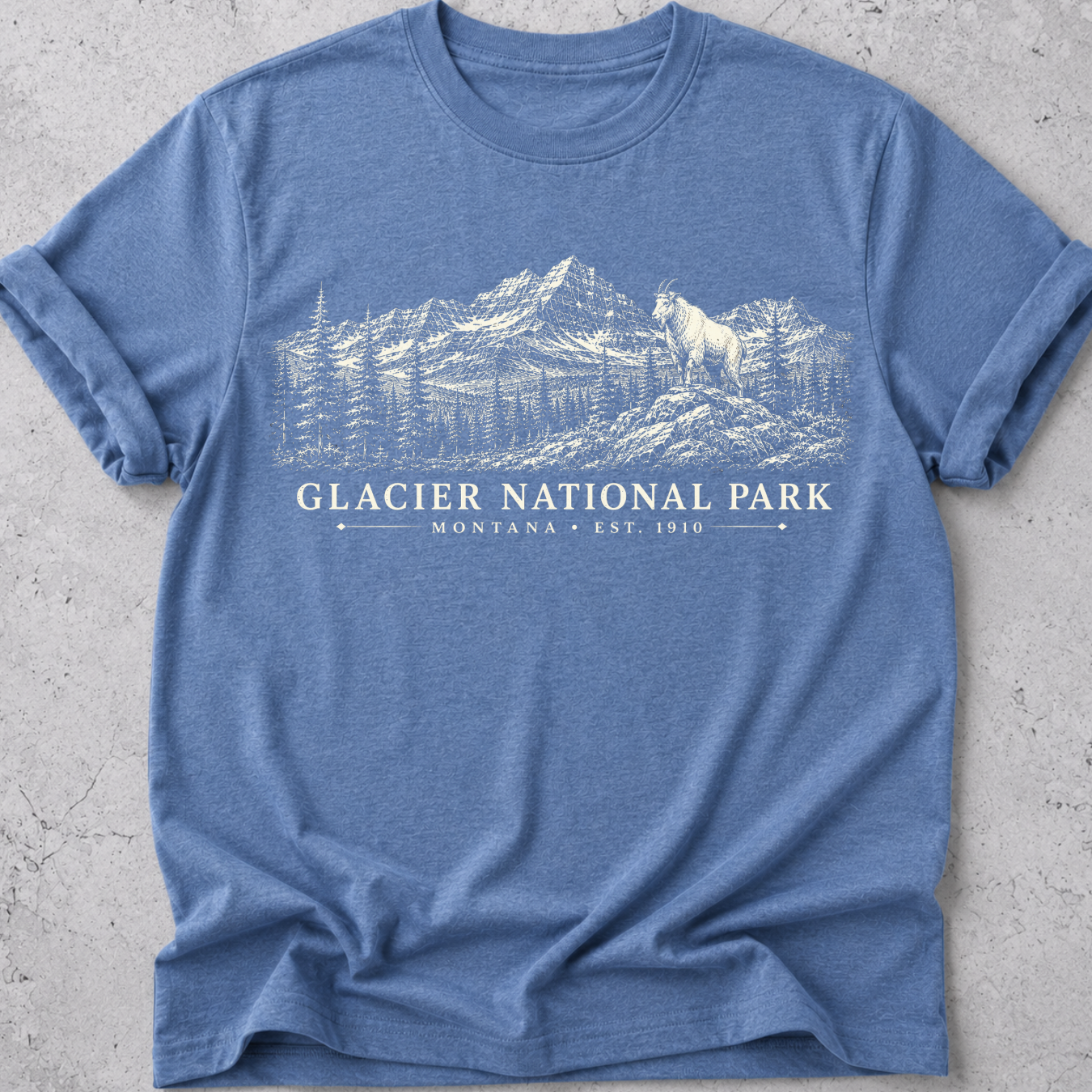 Glacier Park Goat  T-Shirt
