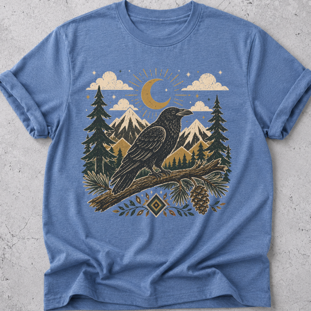 Folk Art Raven T-shirt