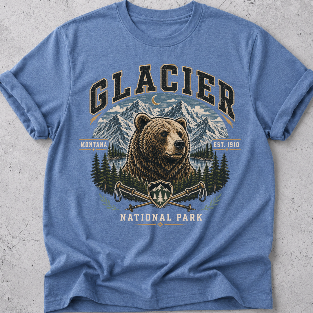 Retro Glacier Park Bear T-Shirt