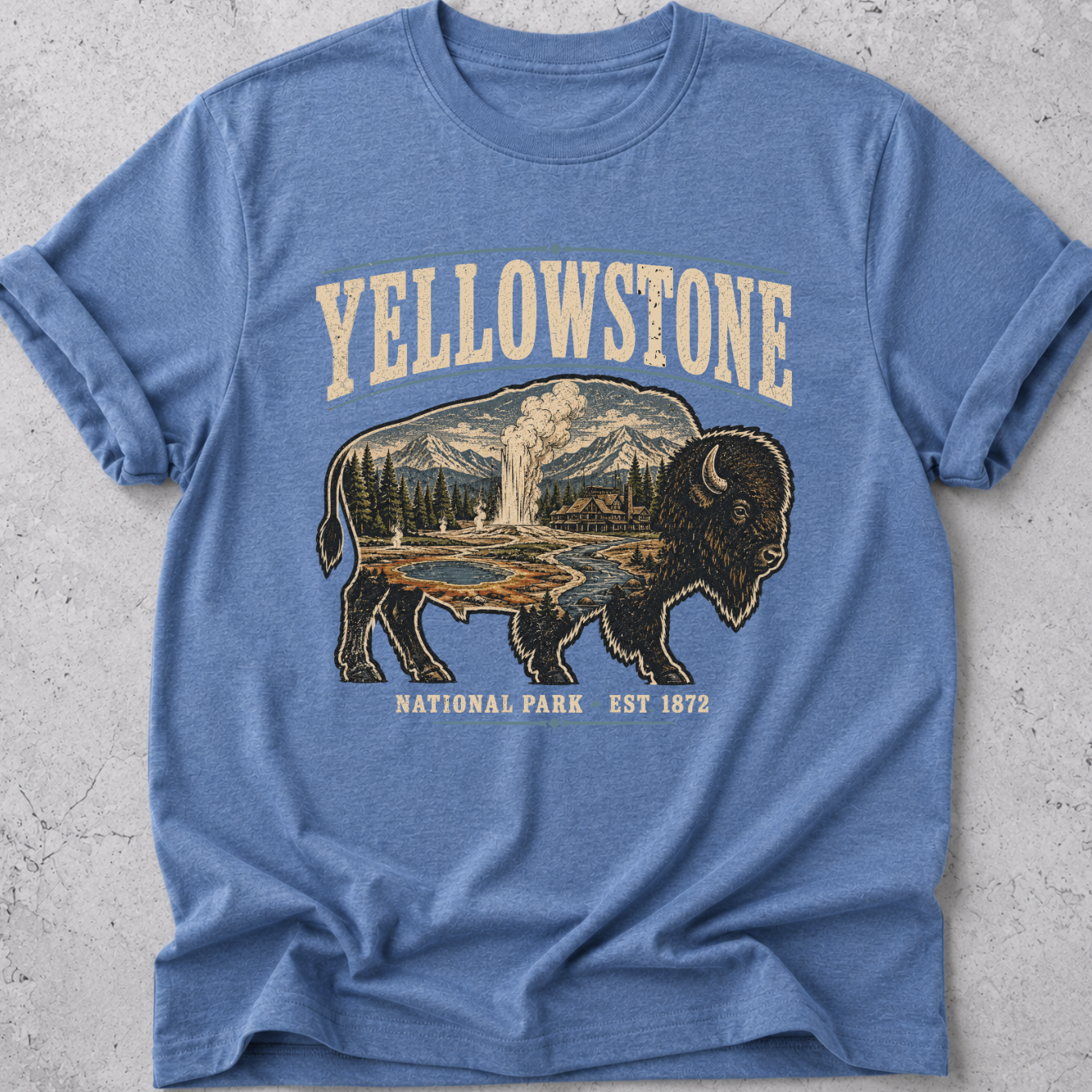 Yellowstone Medallion Bison  T-Shirt