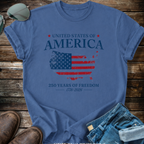 USA Patriotic  Map T-shirt