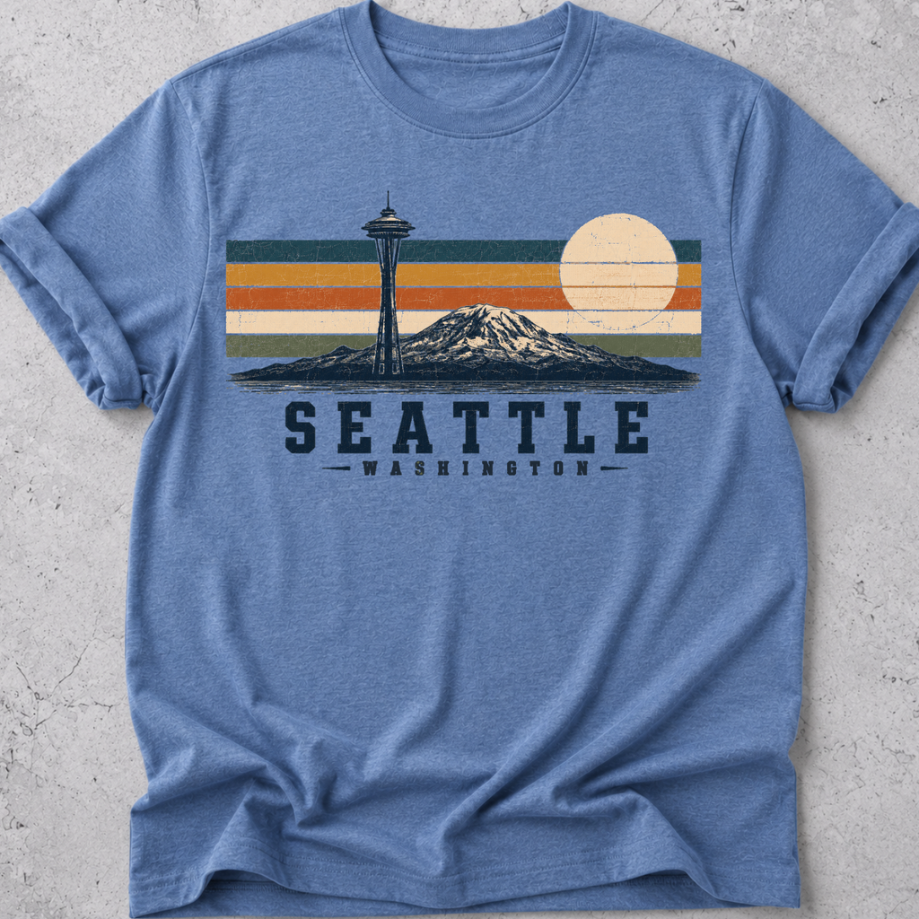 Seattle  Retro Sun T-Shirt