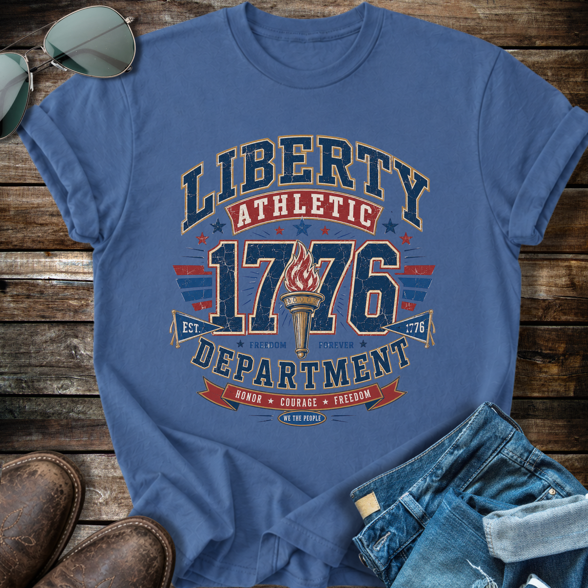 Varsity Liberty  T-shirt