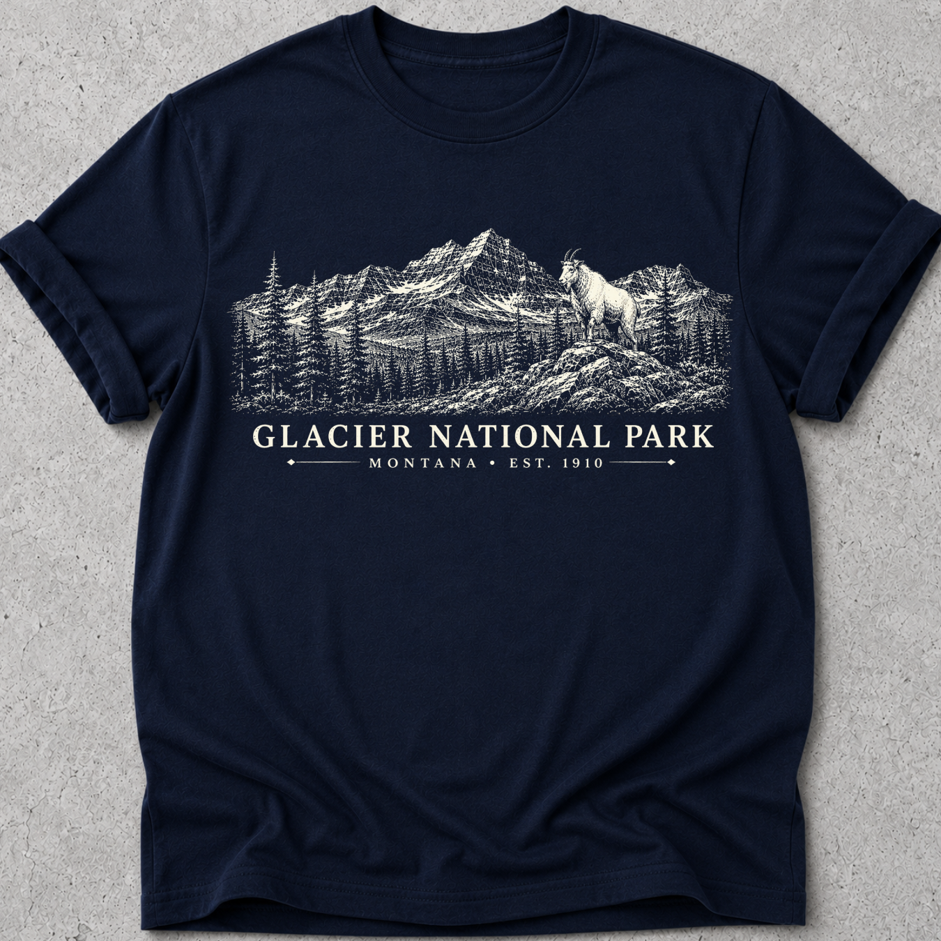 Glacier Park Goat  T-Shirt