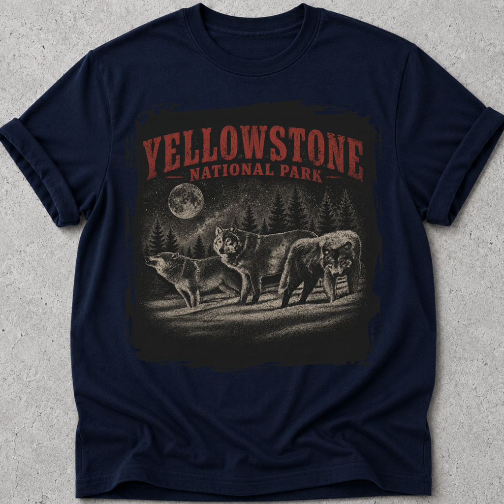 Yellowstone Wolves Vintage T-Shirt