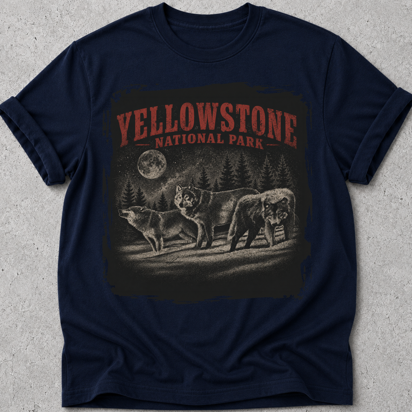 Yellowstone Wolves Vintage T-Shirt