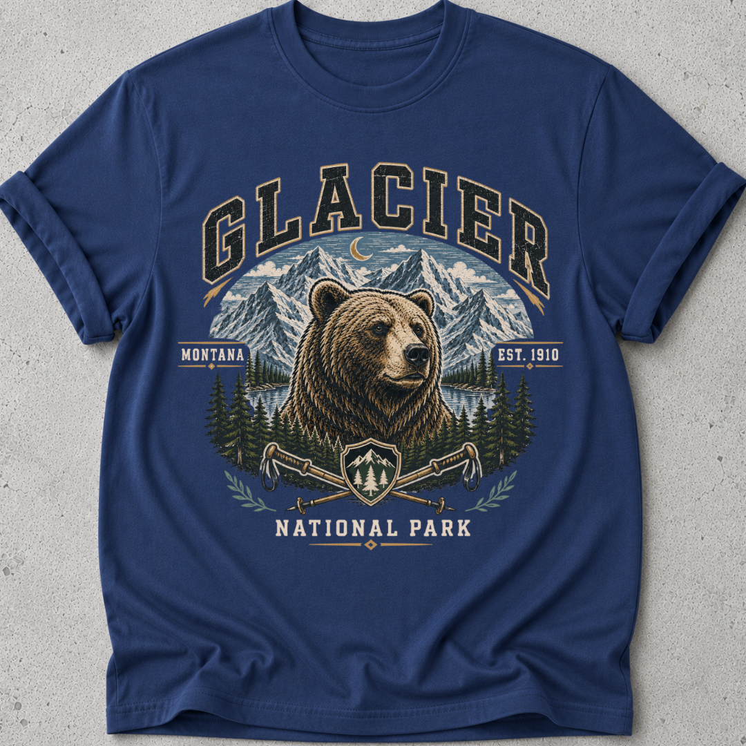 Retro Glacier Park Bear T-Shirt