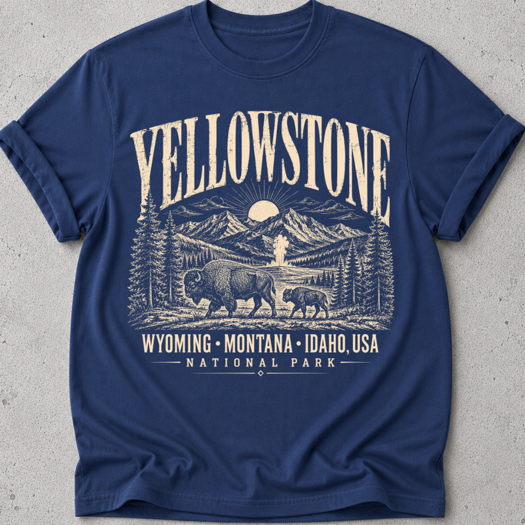 Yellowstone Vintage Print  T-Shirt