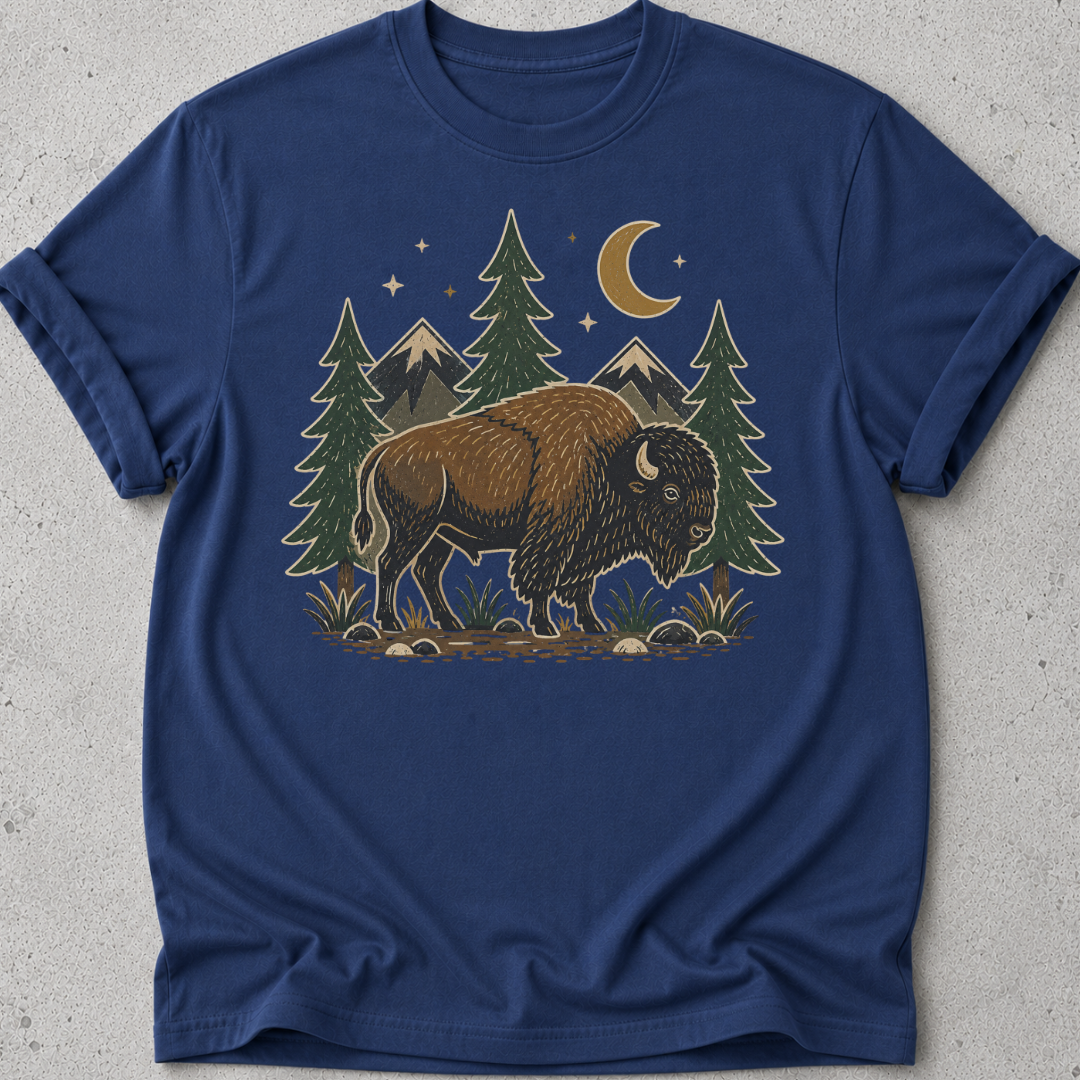 Folk Art Bison T-shirt