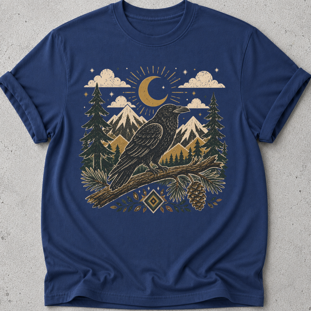 Folk Art Raven T-shirt