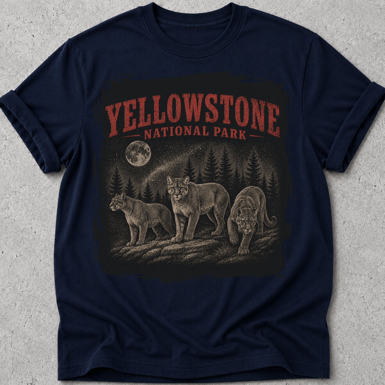 Yellowstone Mountain Lion Vintage T-Shirt