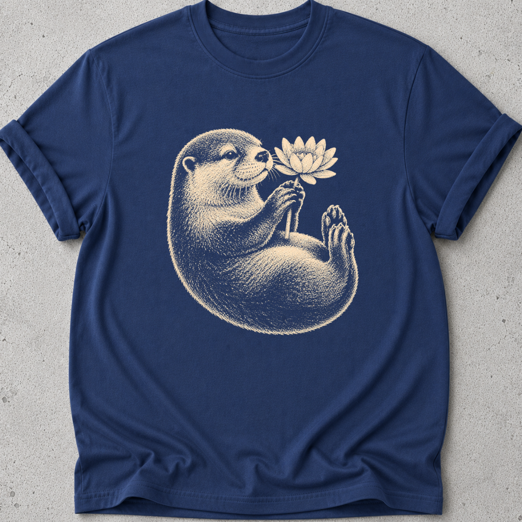 Otter and Water Lily T-shirt