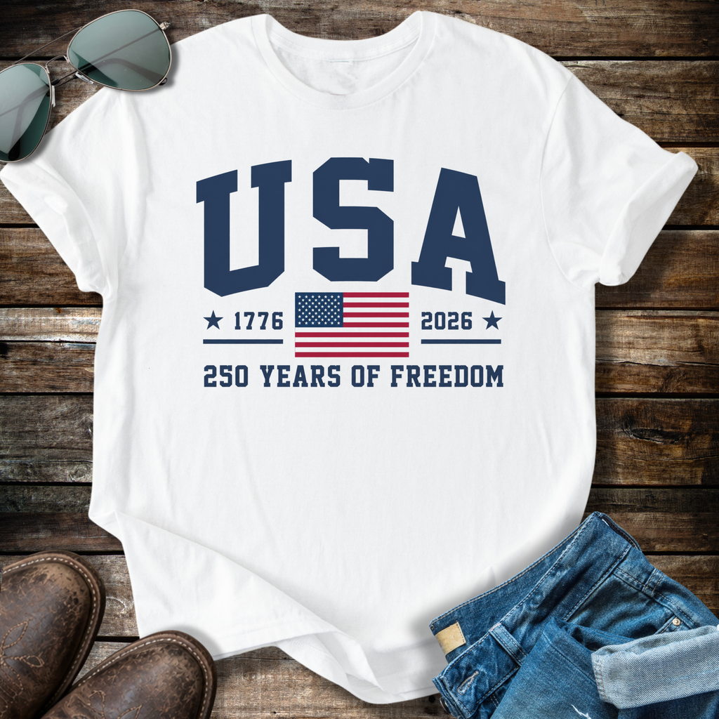 USA 250 Collegiate   T-Shirt