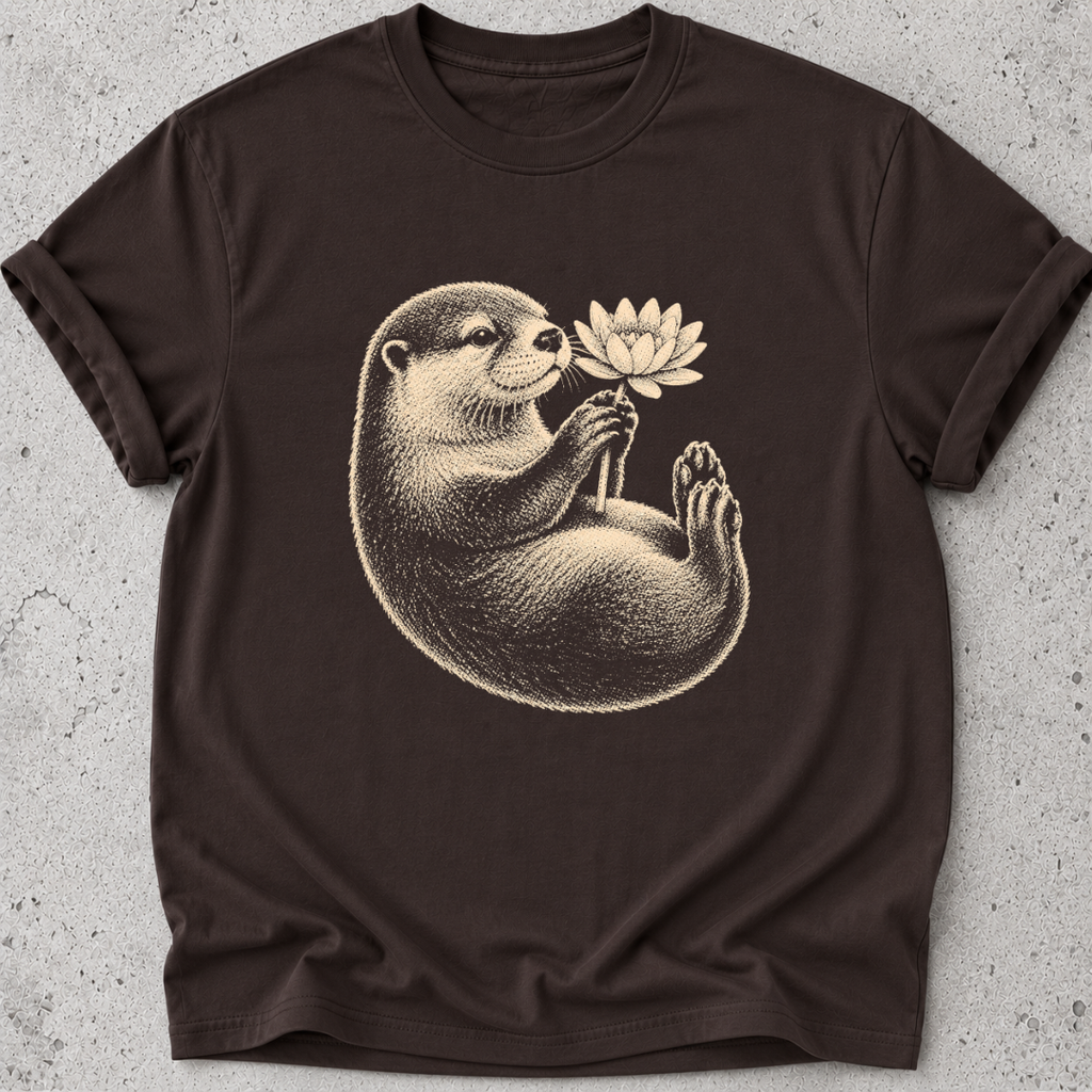 Otter and Water Lily T-shirt