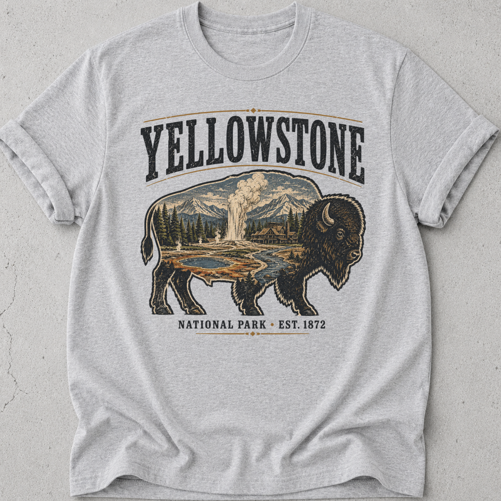 Yellowstone Medallion Bison  T-Shirt