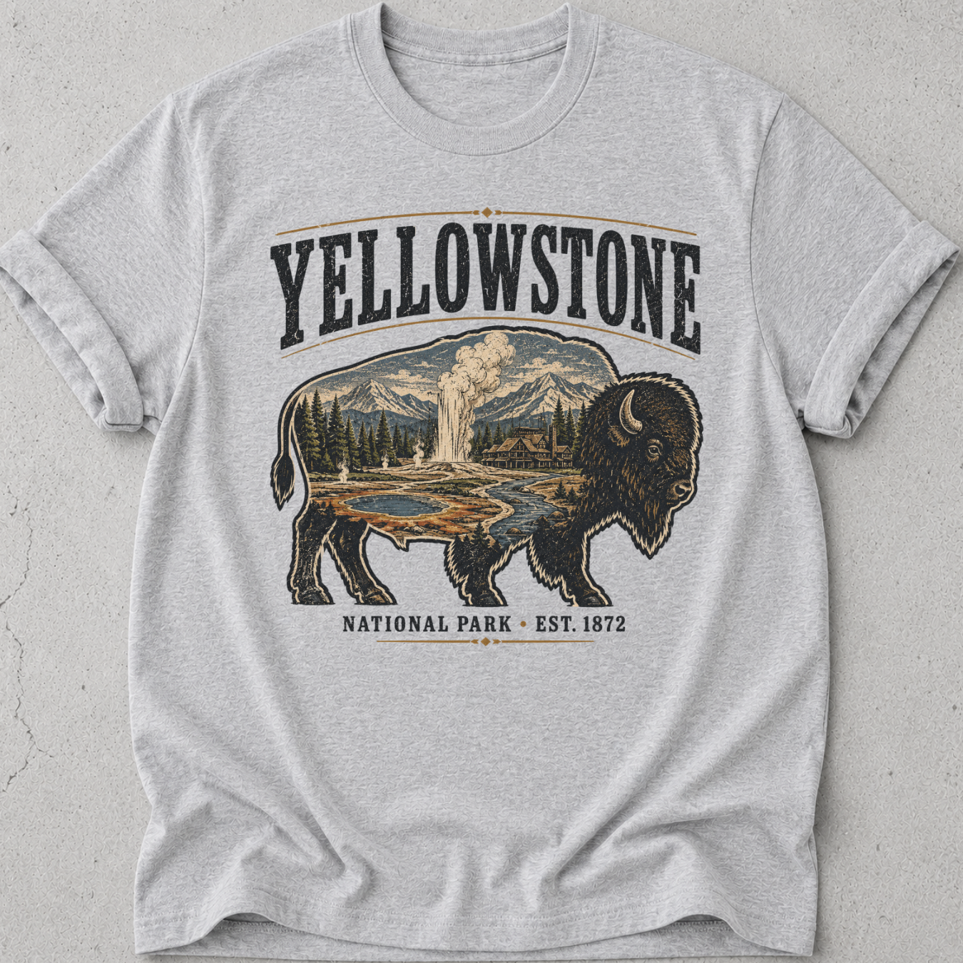 Yellowstone Medallion Bison  T-Shirt