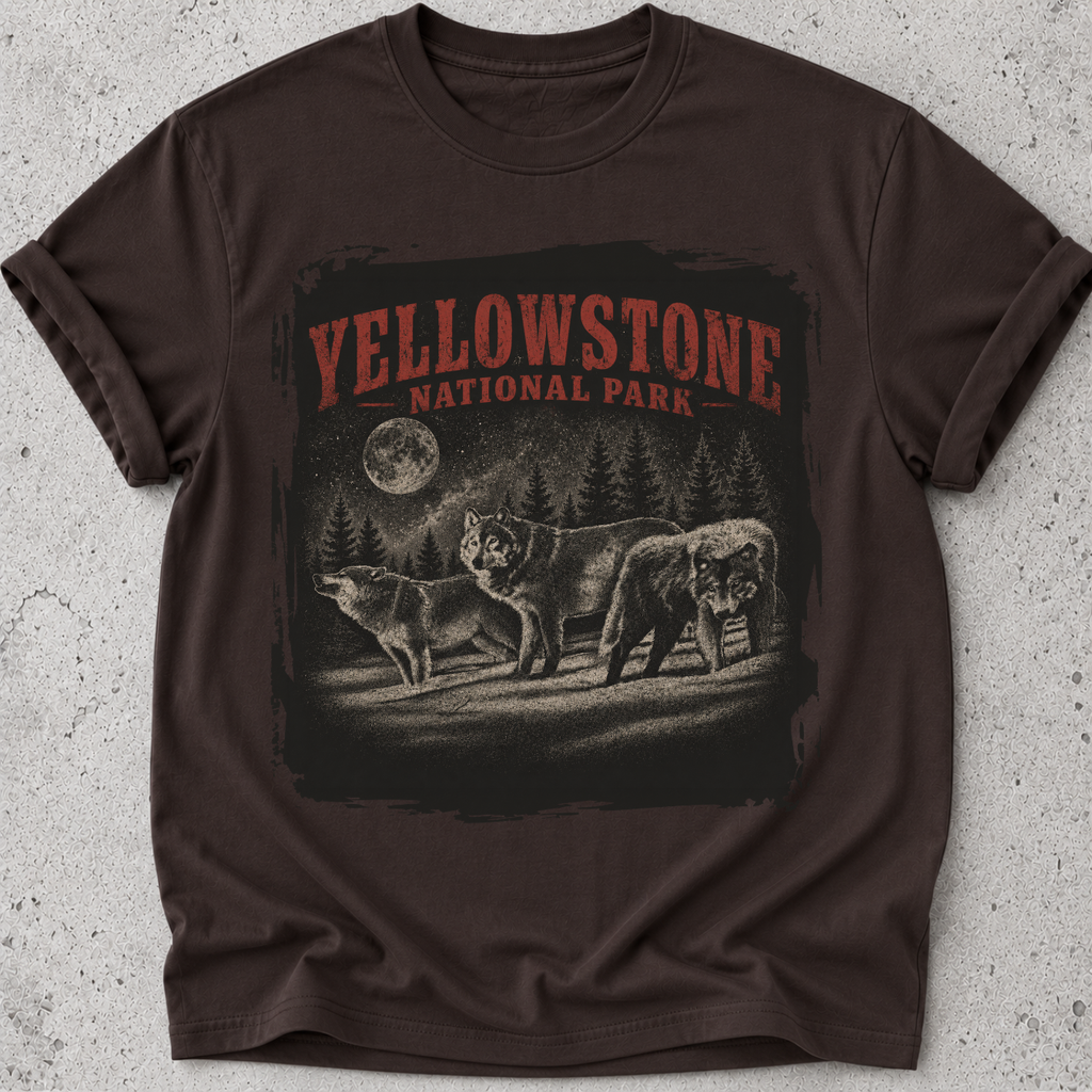 Yellowstone Wolves Vintage T-Shirt