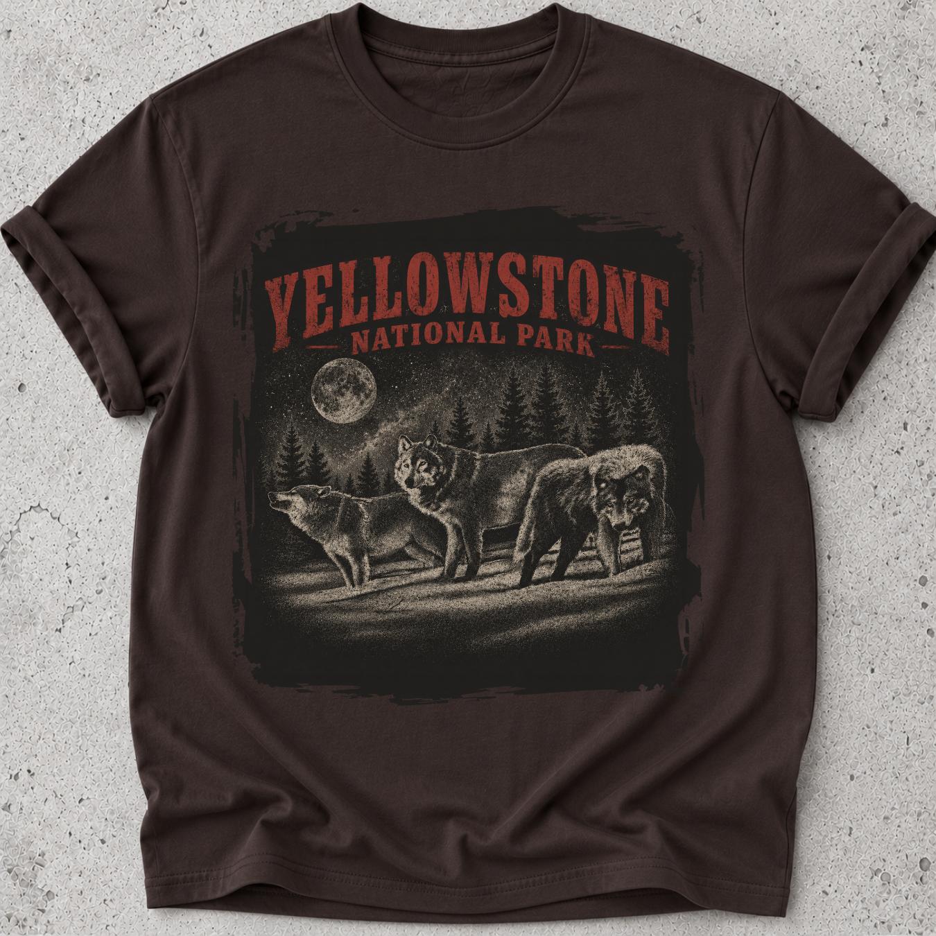 Yellowstone Wolves Vintage T-Shirt