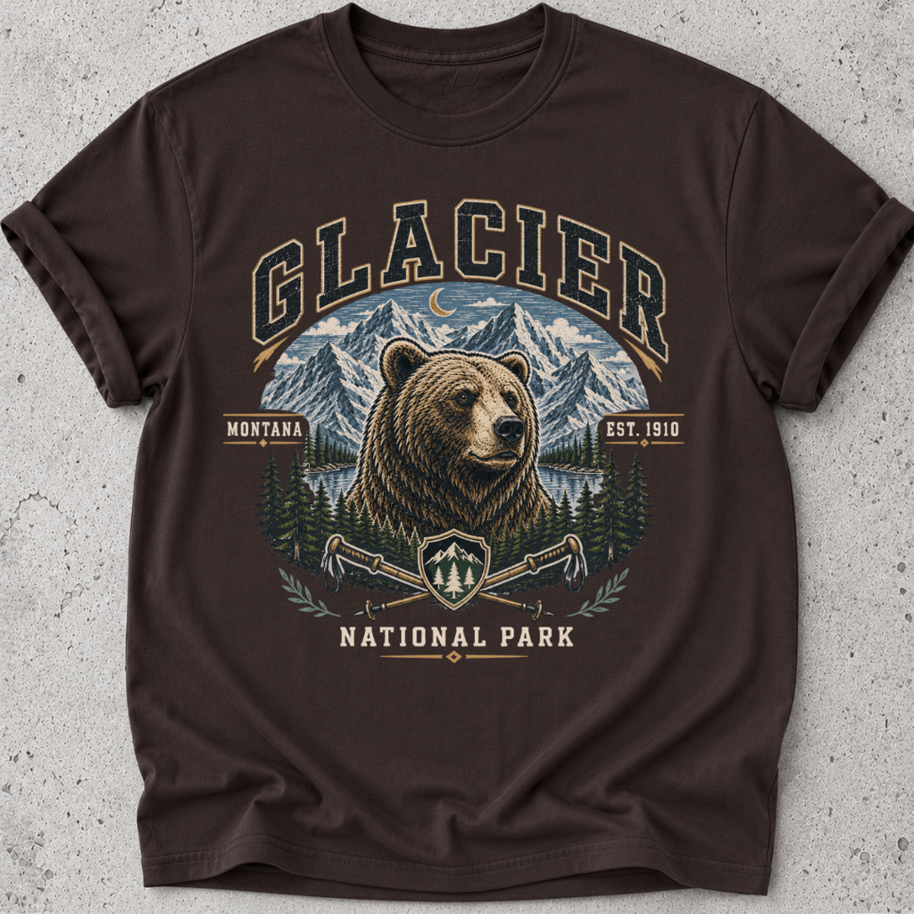 Retro Glacier Park Bear T-Shirt
