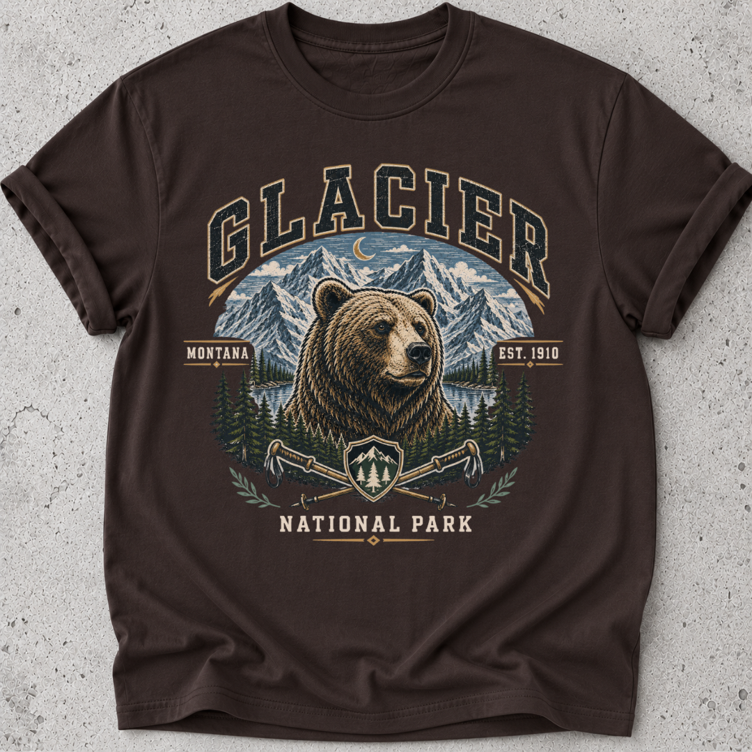 Retro Glacier Park Bear T-Shirt