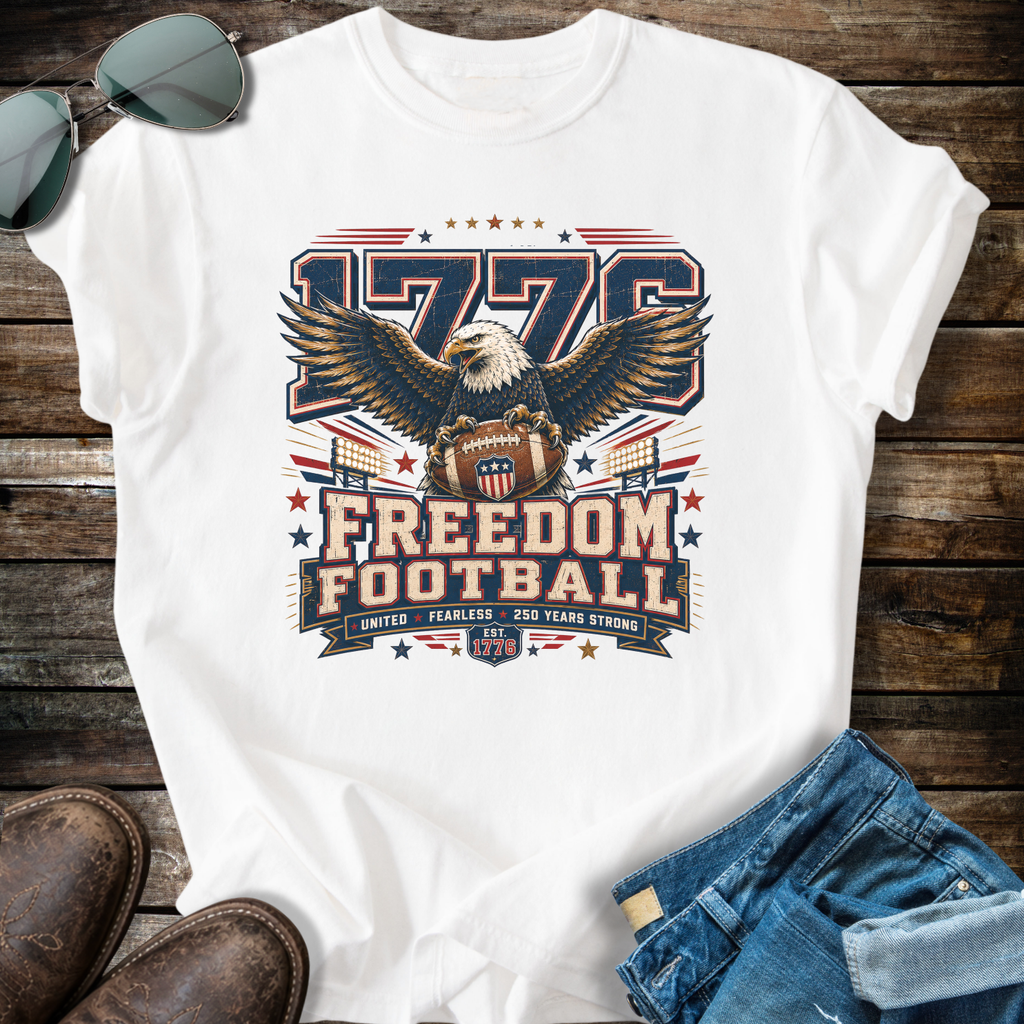 Football Varsity Patriotic  T-shirt
