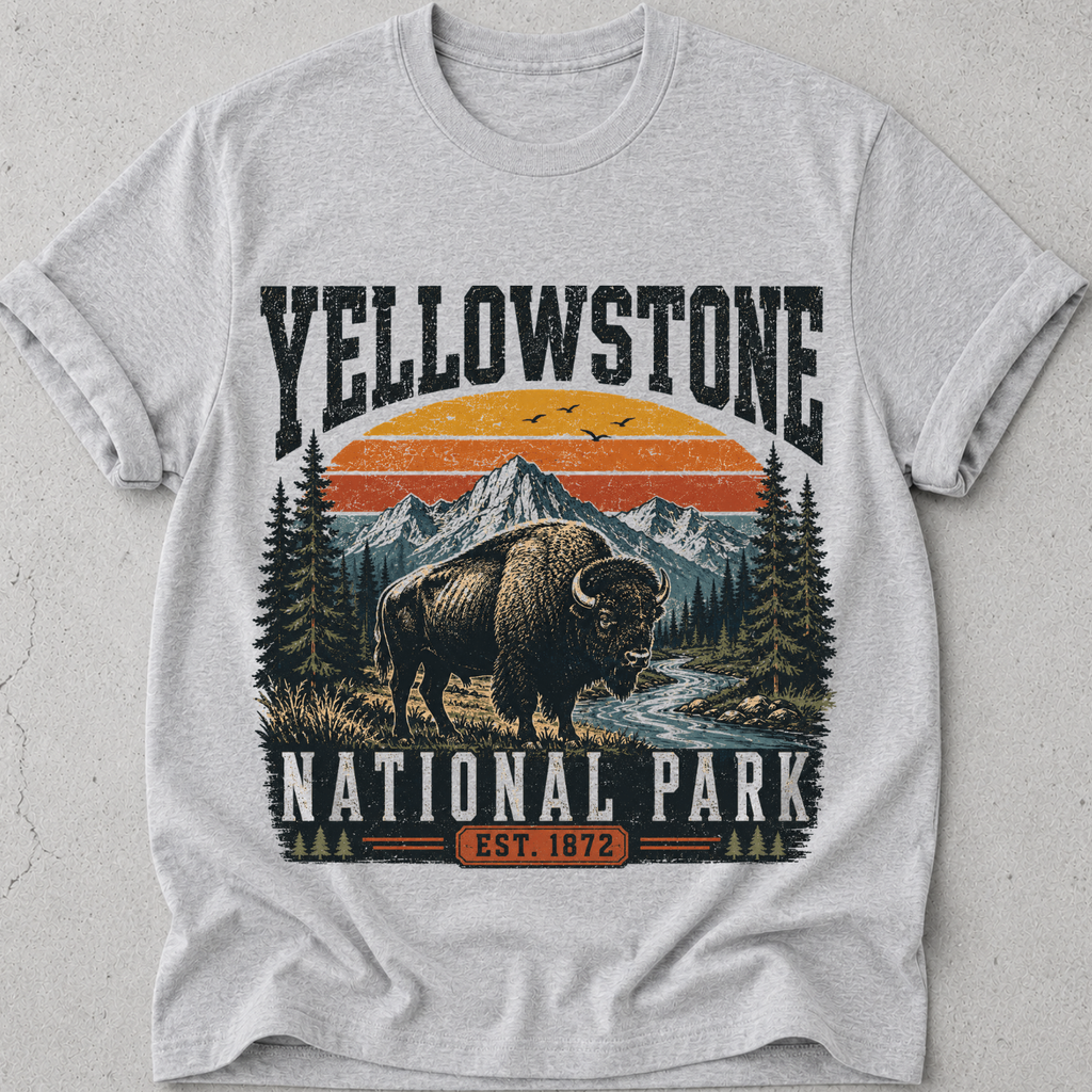 Yellowstone National Park  Bison  T-Shirt