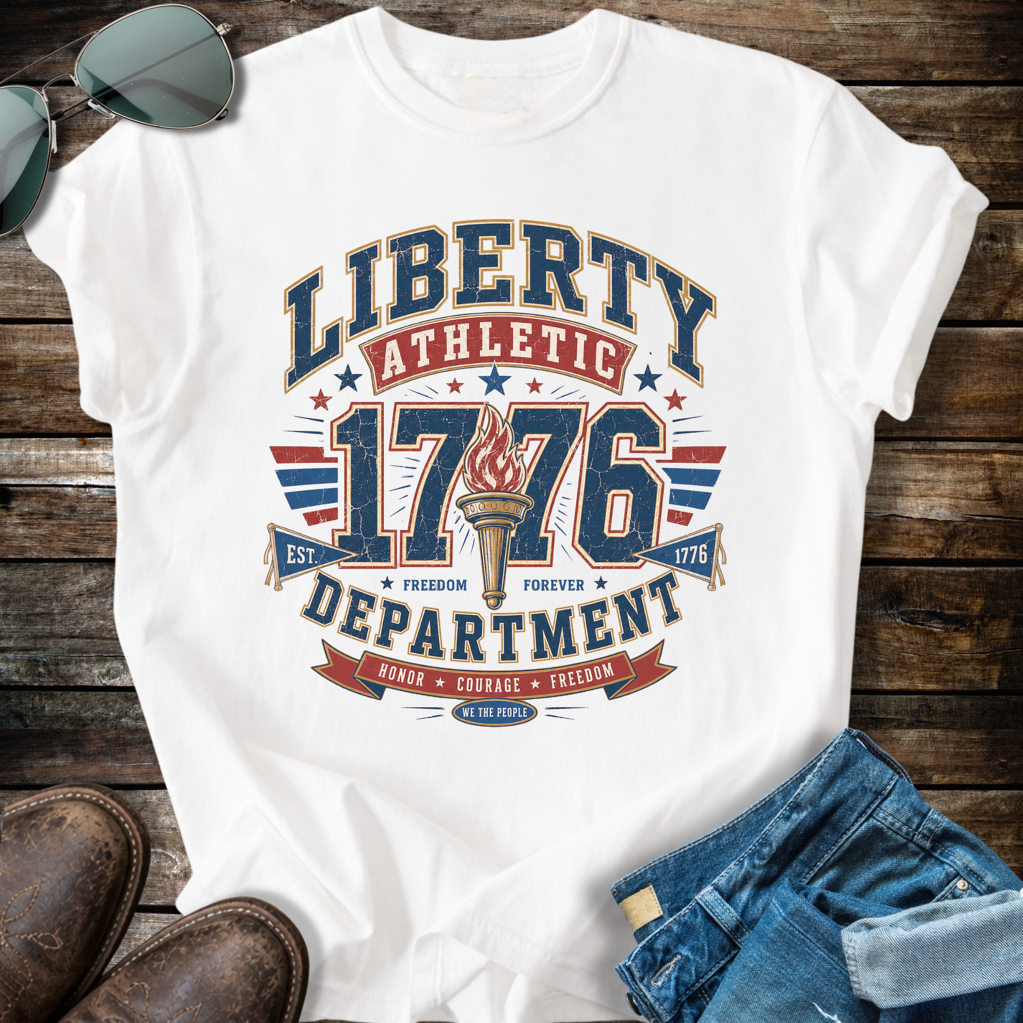 Varsity Liberty  T-shirt