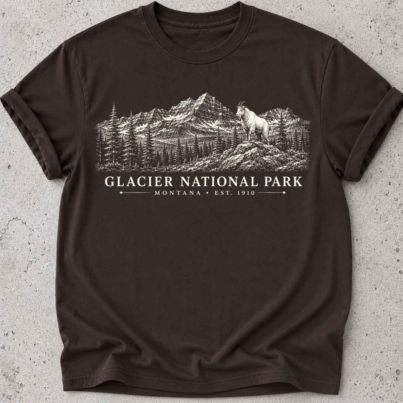 Glacier Park Goat  T-Shirt