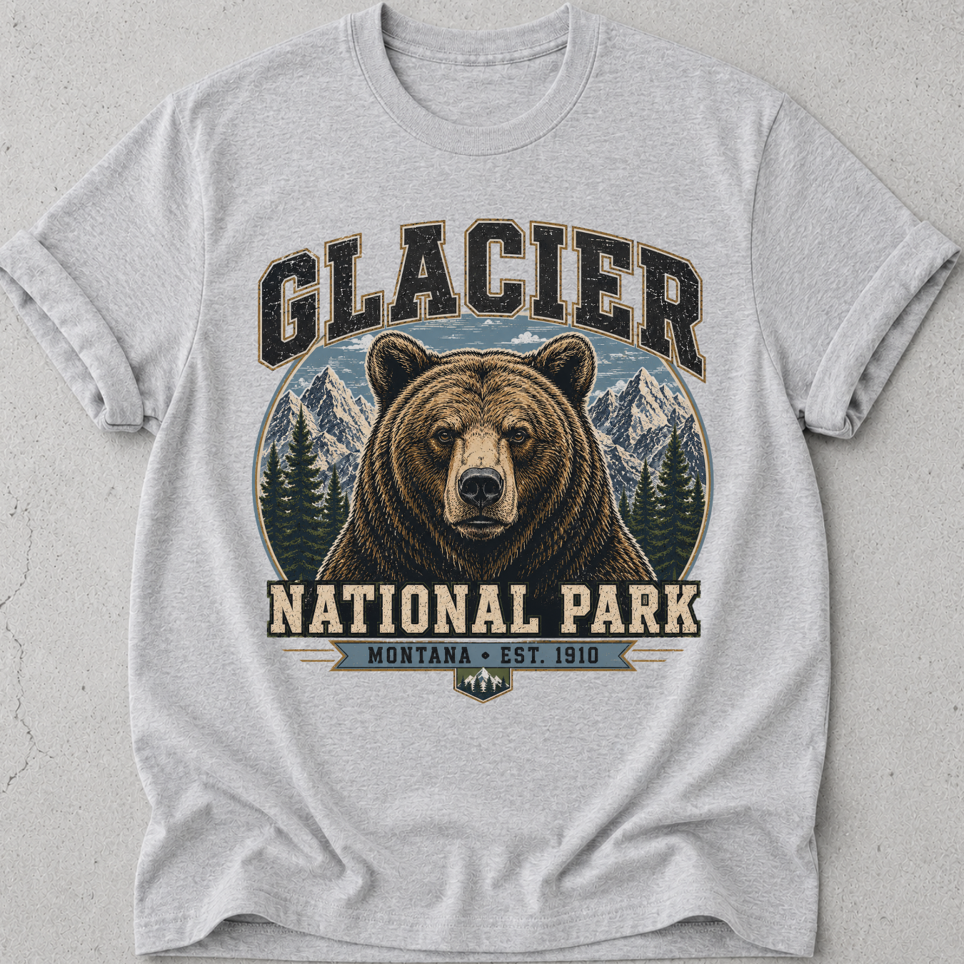 Glacier National Park Grizzly Bear T-Shirt