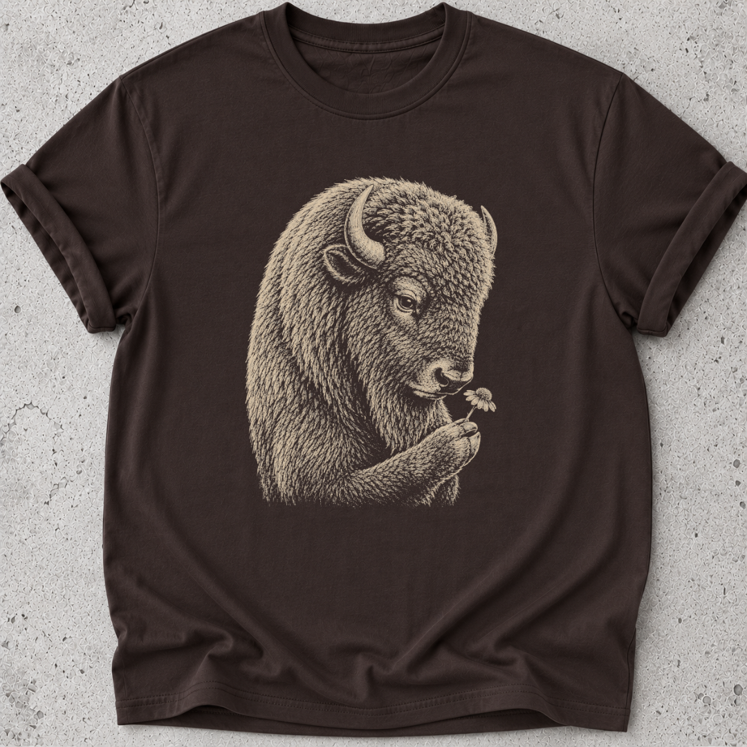 Bison and Prairie Flower T-shirt