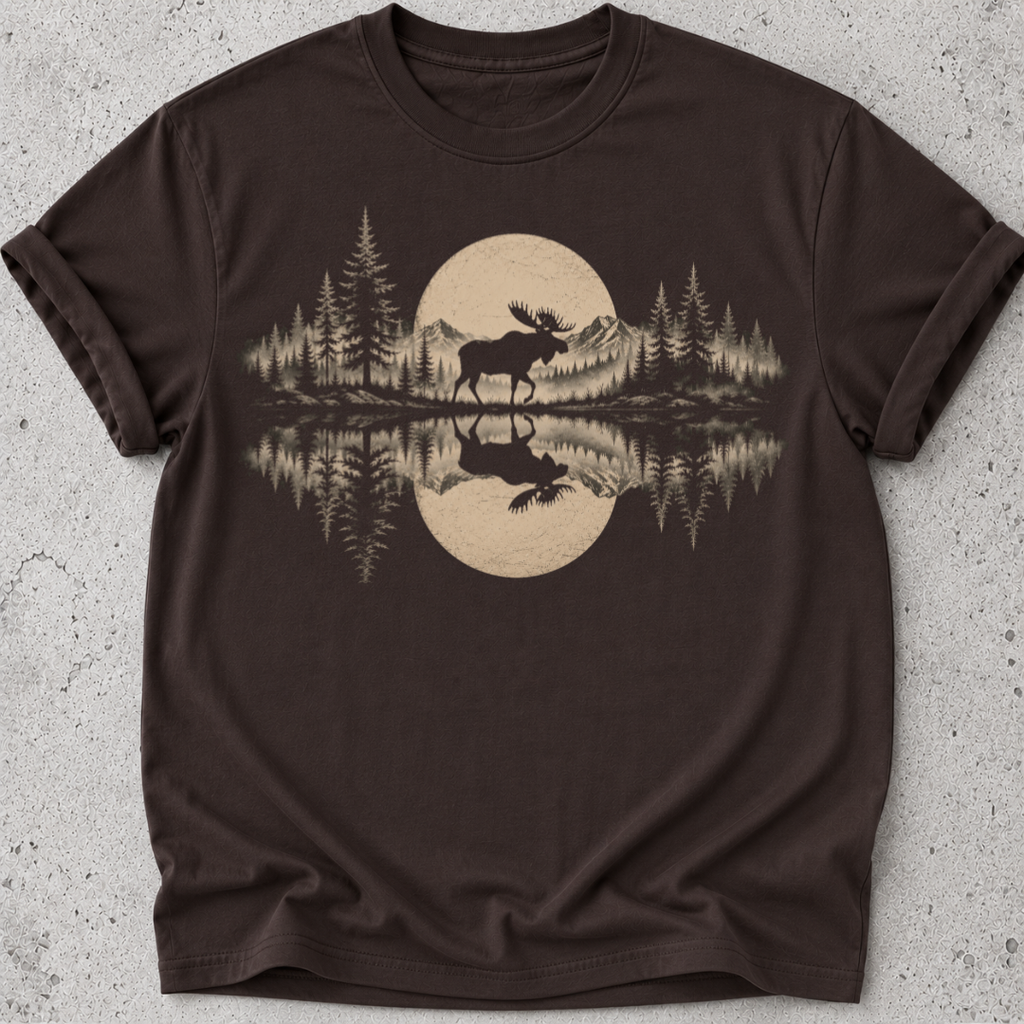Moose Night Silhouette T-shirt