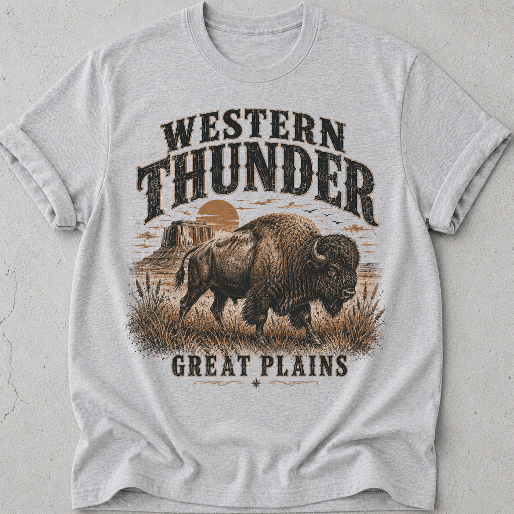 Western Thunder Bison T-Shirt