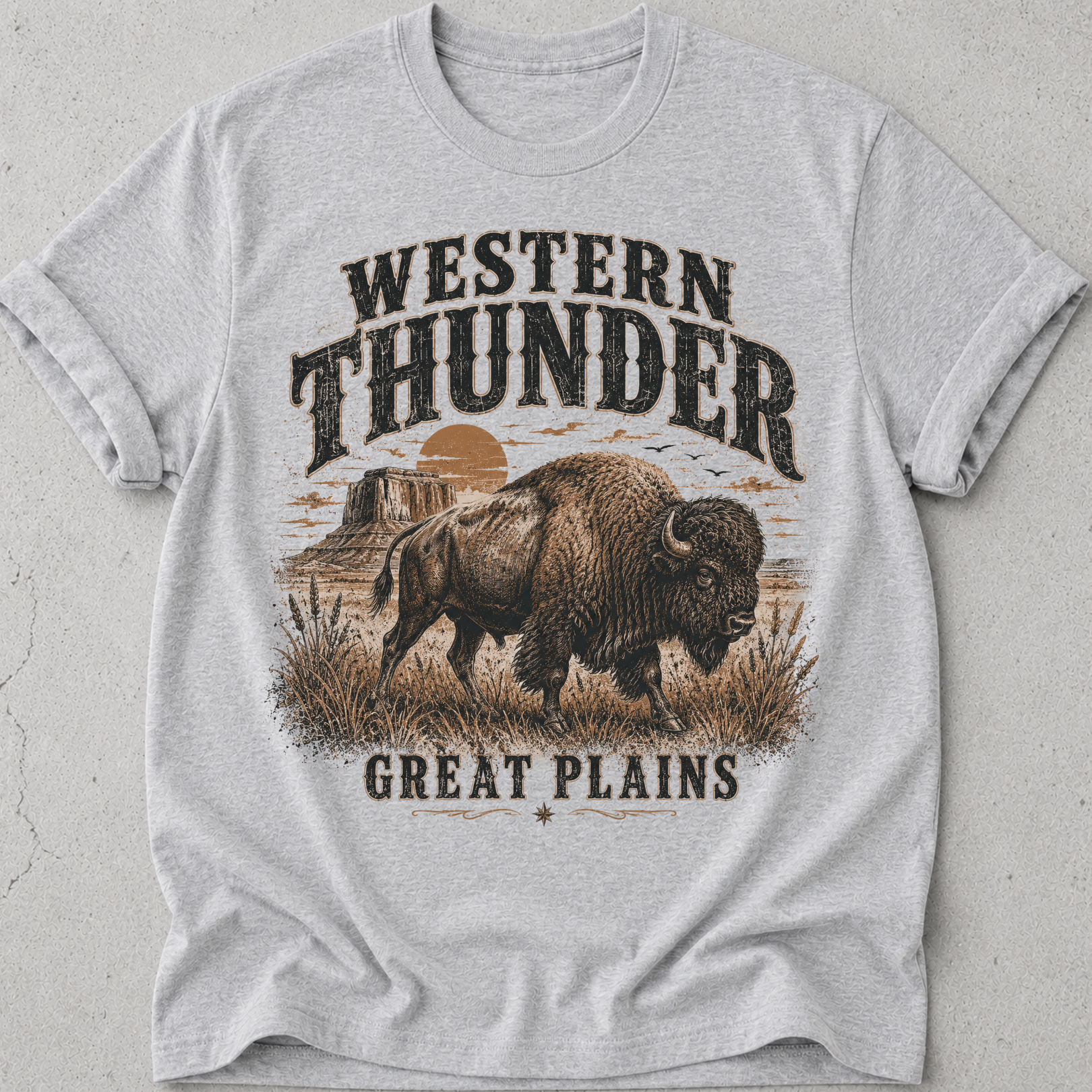Western Thunder Bison T-Shirt