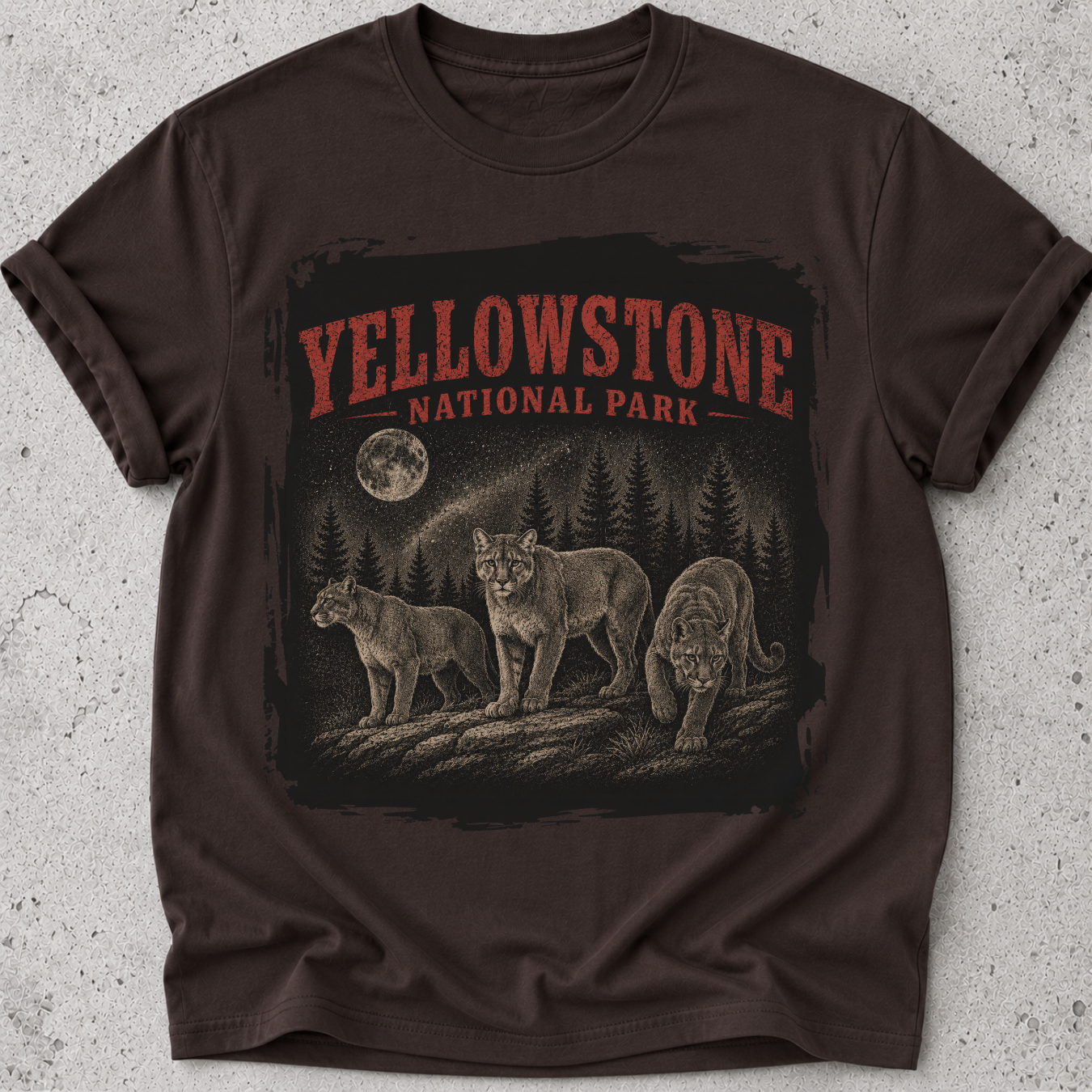 Yellowstone Mountain Lion Vintage T-Shirt
