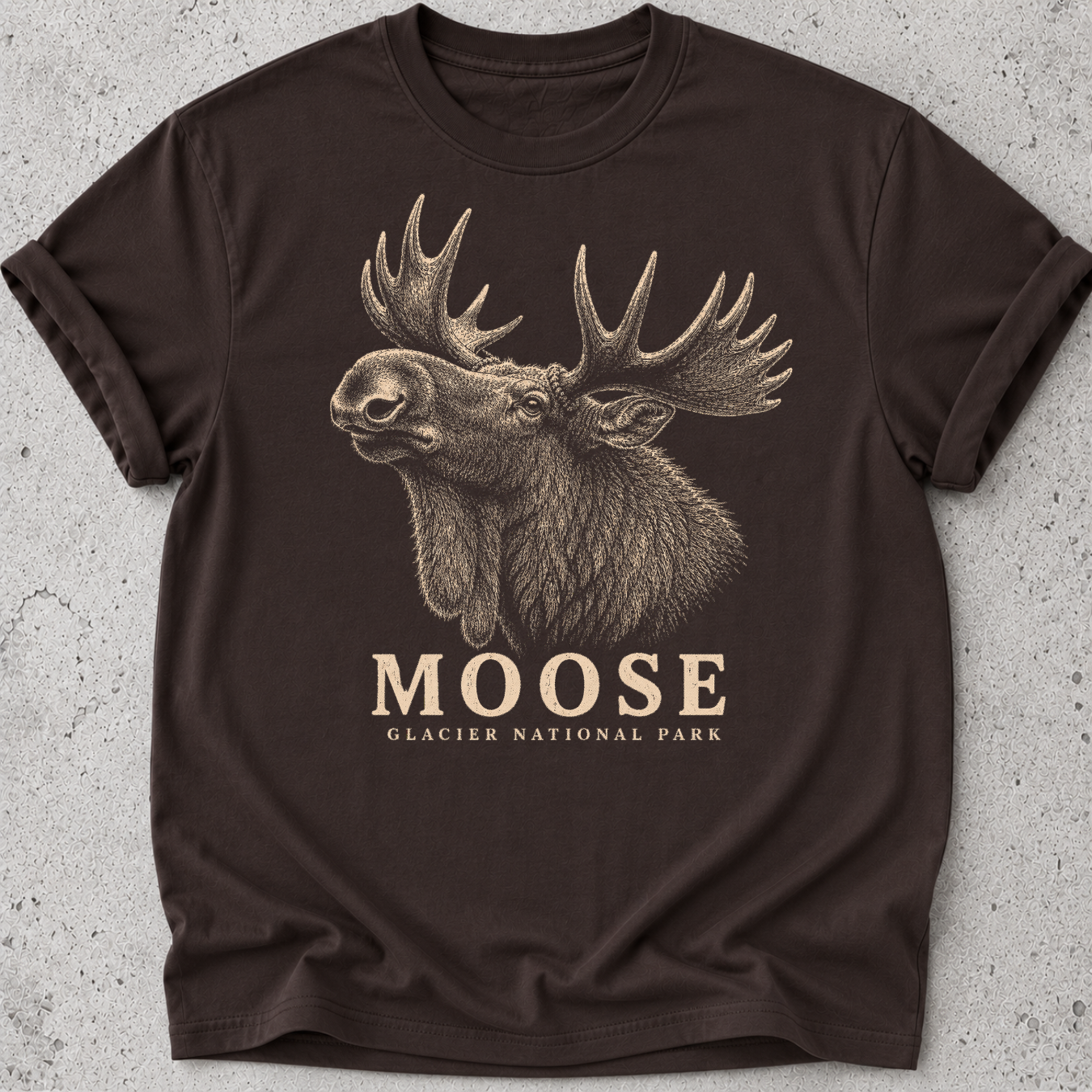 Glacier Moose Head  T-Shirt