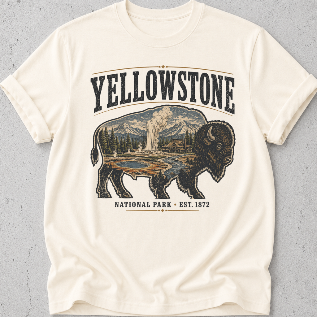 Yellowstone Medallion Bison  T-Shirt
