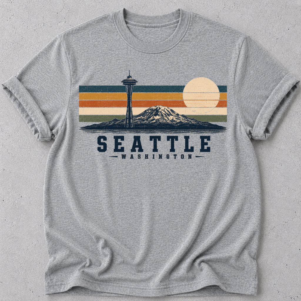 Seattle  Retro Sun T-Shirt