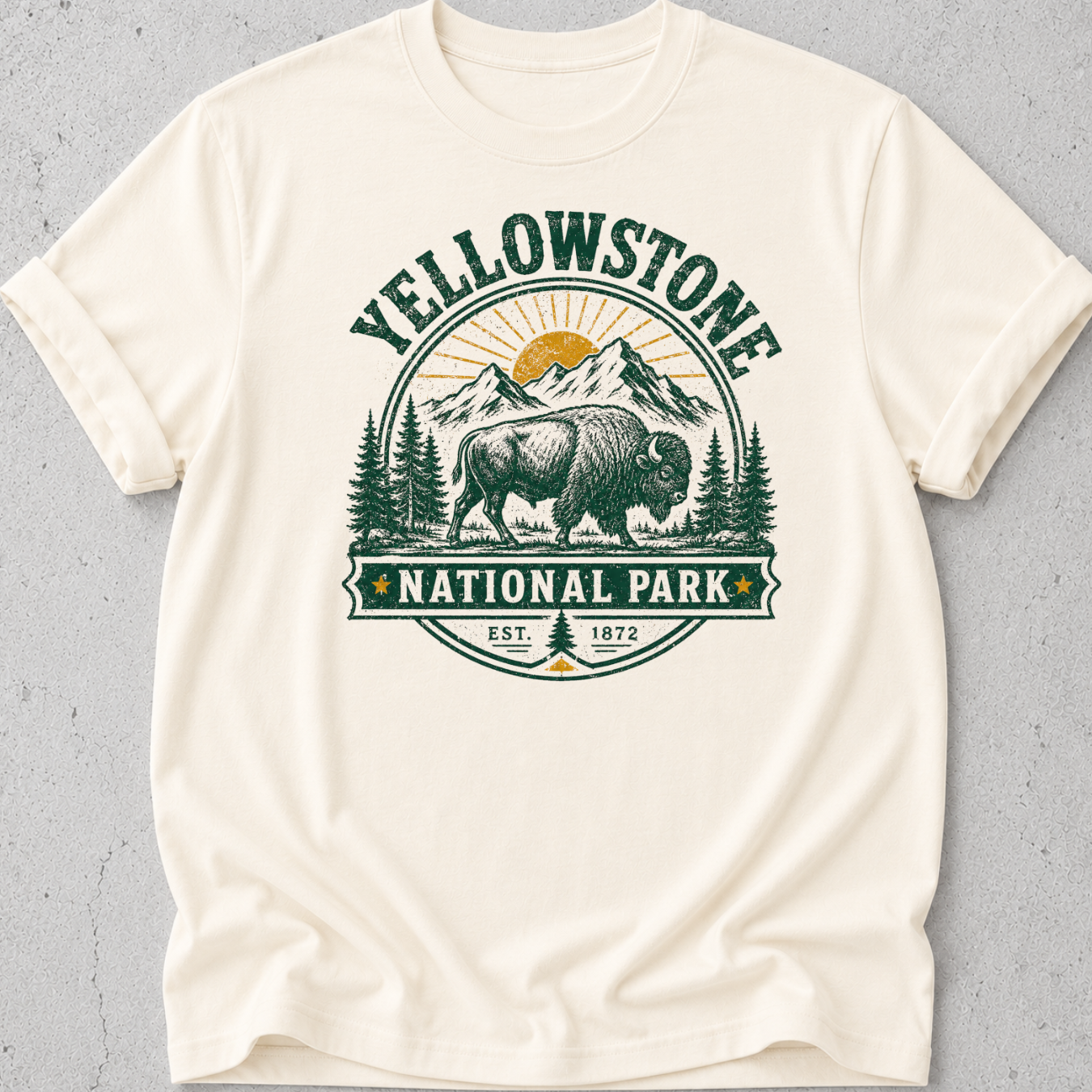 Yellowstone Medallion Bison T-Shirt