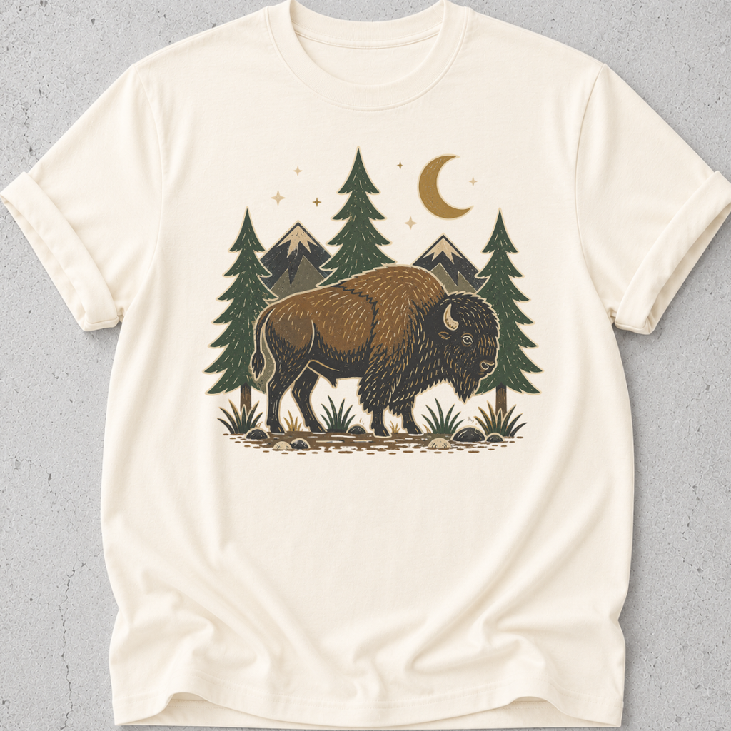 Folk Art Bison T-shirt