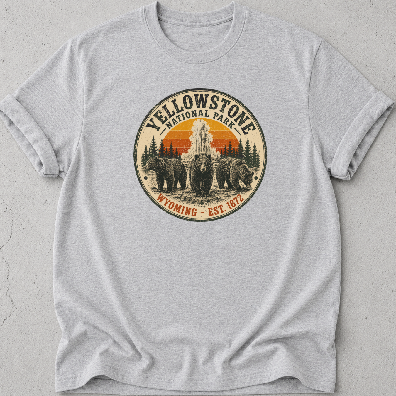 Vintage Yellowstone Medallion Bear T-Shirt