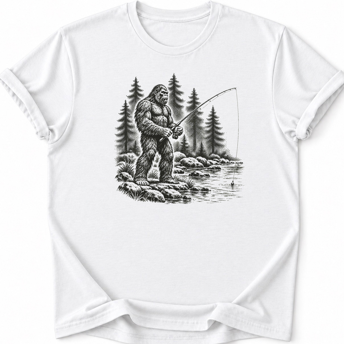 Sasquatch Fishing  T-shirt