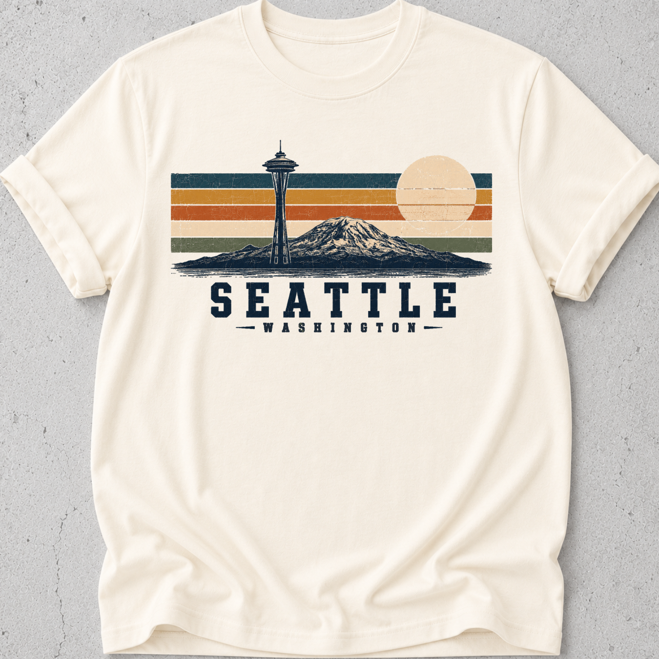 Seattle  Retro Sun T-Shirt