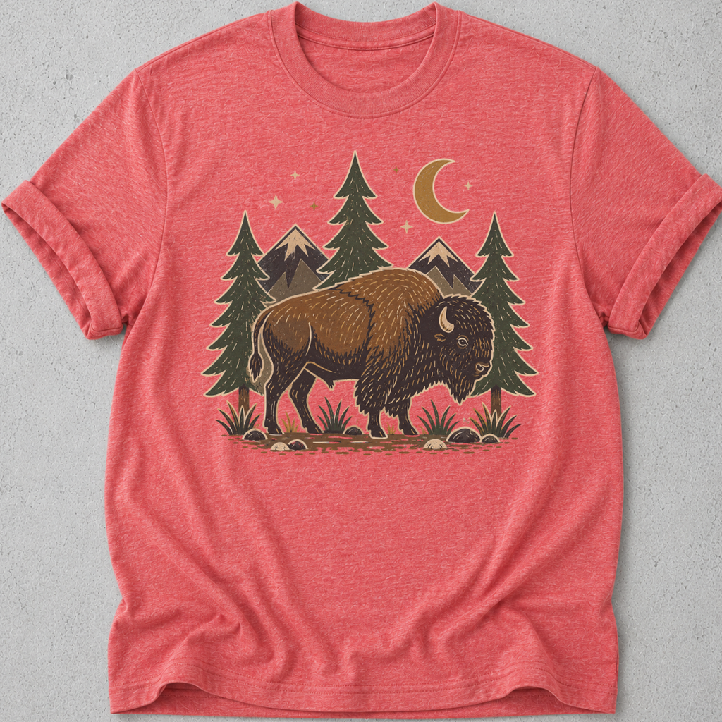 Folk Art Bison T-shirt
