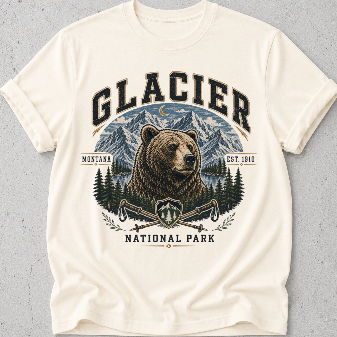 Retro Glacier Park Bear T-Shirt